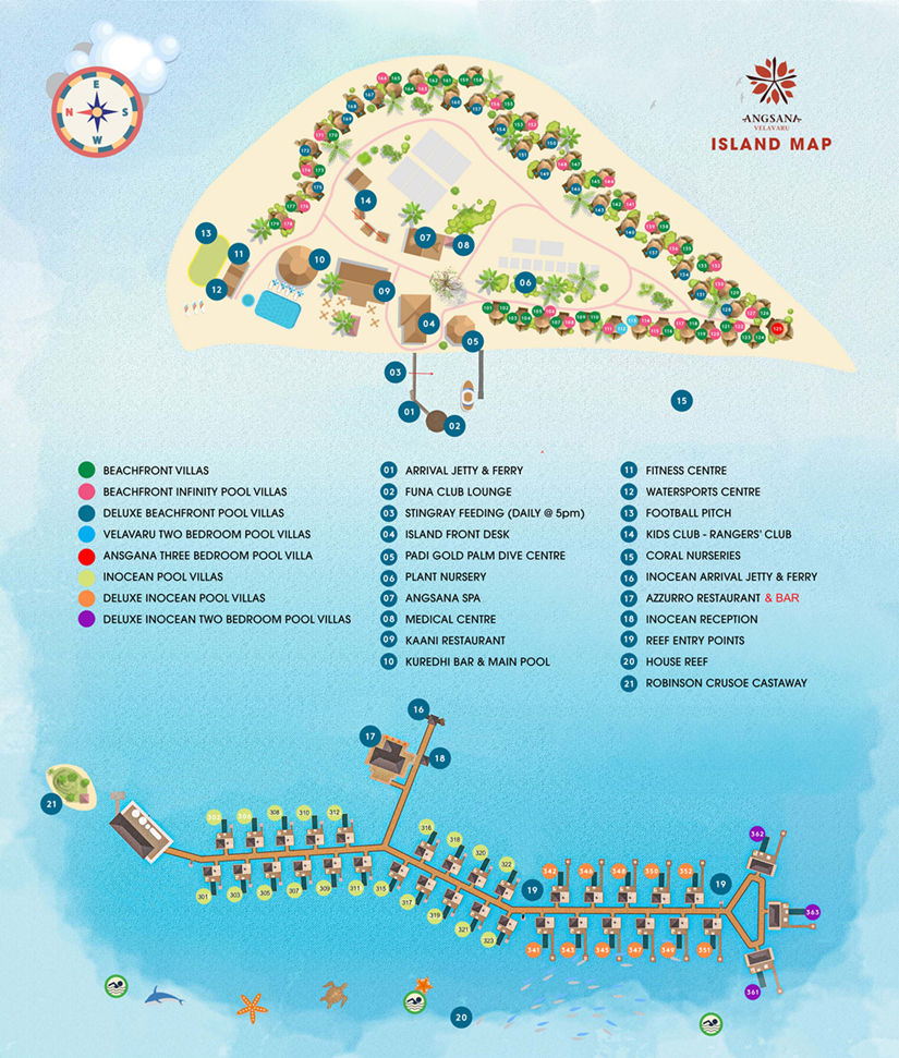 Map of Angsana Velavaru Maldives