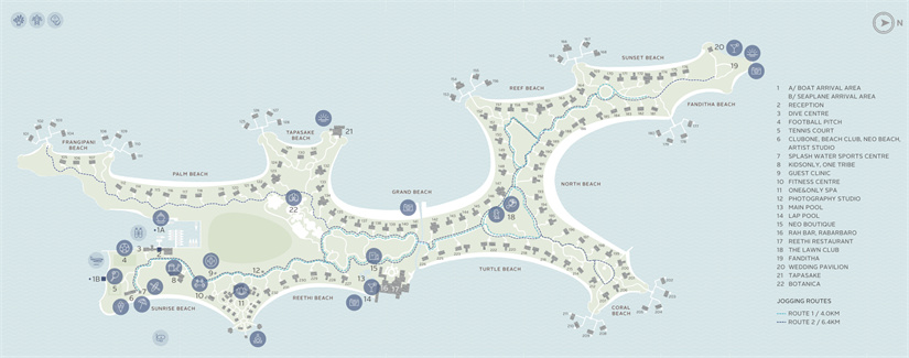 map of One&Only Reethi Rah, Maldives